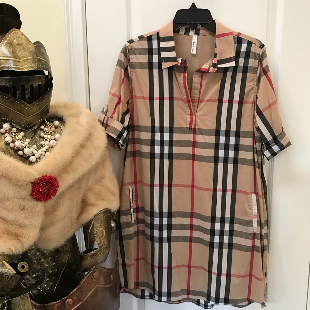 SALE 🎉Brit Style Plaid Dress